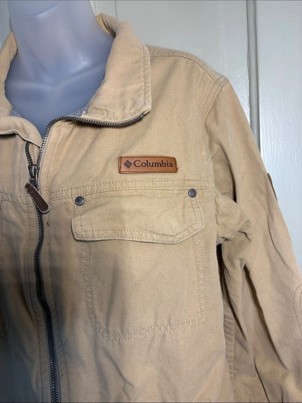 Columbia Beige/Tan Canvas Field Jacket